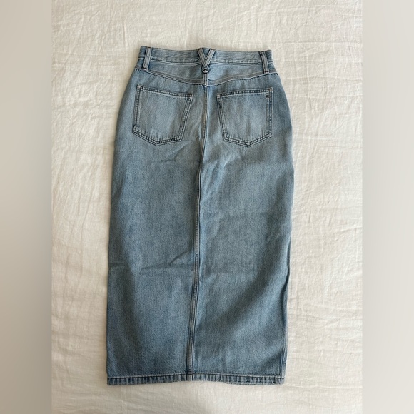 Madewell Front Slit Denim Skirt - Picture 2 of 7